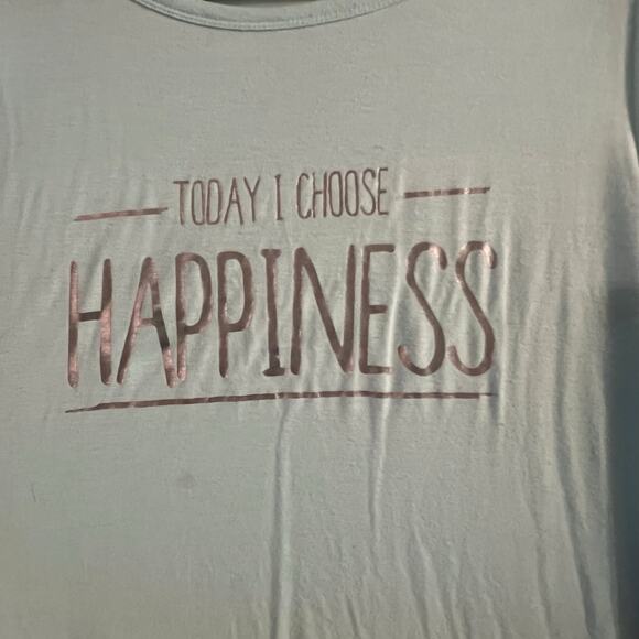 Lane Bryant womens mint “I Chose Happiness” long sleeve peekaboo sleeve yoga top - Picture 2 of 11